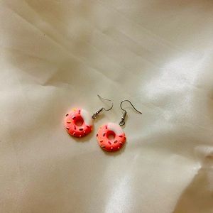 Handmade donut earrings